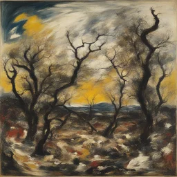a landscape by Jackson Pollock