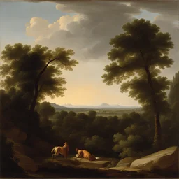 a landscape by Jacques-Louis David