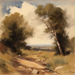 a landscape by James Montgomery Flagg
