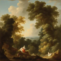 a landscape by Jean-Honoré Fragonard