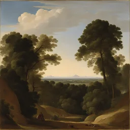 a landscape by Jean Auguste Dominique Ingres