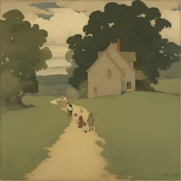a landscape by Jessie Willcox Smith