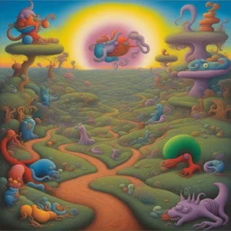 a landscape by Jim Woodring