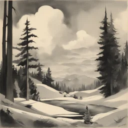 a landscape by Joe Shuster