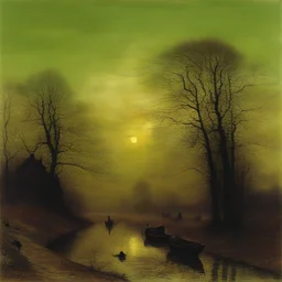a landscape by John Atkinson Grimshaw