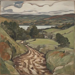 a landscape by John Bratby