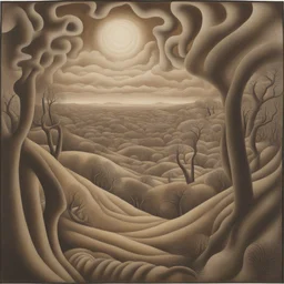 a landscape by John T. Biggers