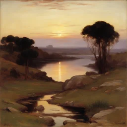 a landscape by John William Waterhouse