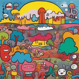 a landscape by Jon Burgerman