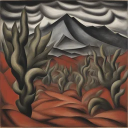 a landscape by José Clemente Orozco