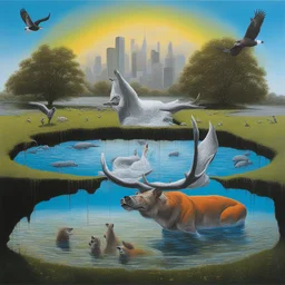 a landscape by Josh Keyes
