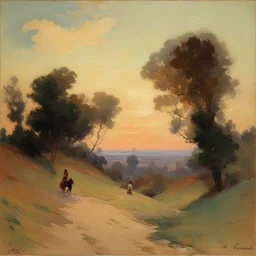 a landscape by Jules Cheret