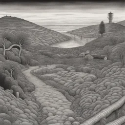 a landscape by Junji Ito