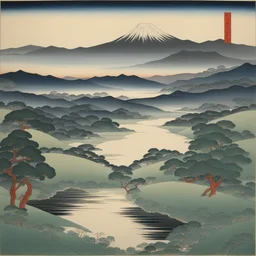 a landscape by Kanzan Shimomura
