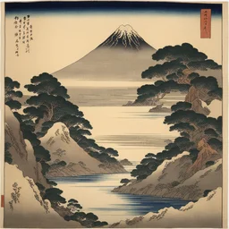 a landscape by Katsushika Hokusai