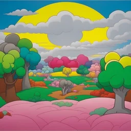 a landscape by Kaws