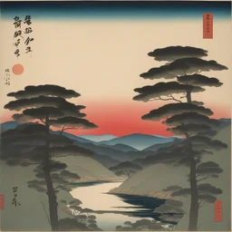 a landscape by Kobayashi Kiyochika