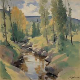 a landscape by Konstantin Korovin