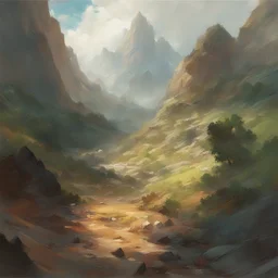 a landscape by Krenz Cushart