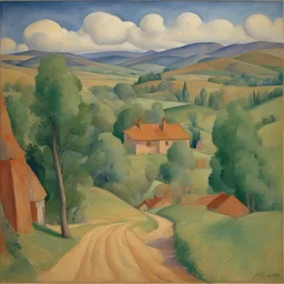 a landscape by Kuzma Petrov-Vodkin