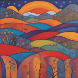 a landscape by Laurel Burch