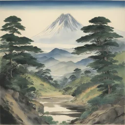 a landscape by Leiji Matsumoto