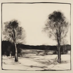 a landscape by Leonard Baskin