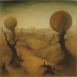 a landscape by Leonor Fini