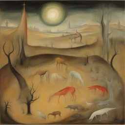 a landscape by Leonora Carrington