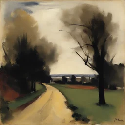 a landscape by Lesser Ury