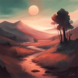 a landscape by Loish
