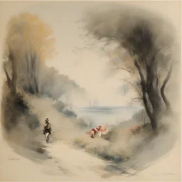 a landscape by Louis Icart
