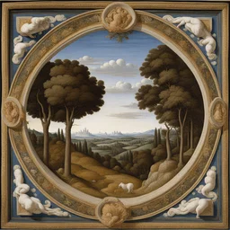 a landscape by Luca della Robbia