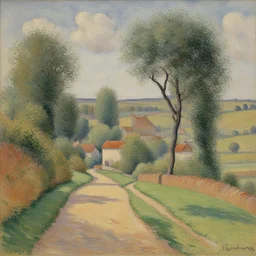 a landscape by Lucien Pissarro