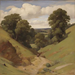 a landscape by Lucy Madox Brown