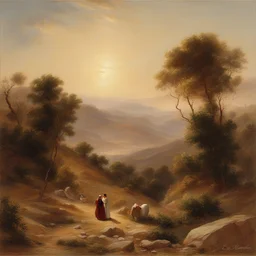 a landscape by Luis Ricardo Falero