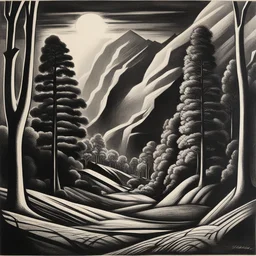 a landscape by Lynd Ward