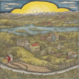 a landscape by Lynda Barry