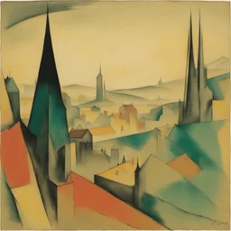 a landscape by Lyonel Feininger