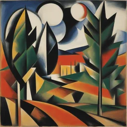 a landscape by Lyubov Popova