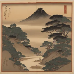 a landscape by Makuzu Kōzan
