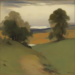 a landscape by Marianne Stokes