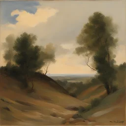 a landscape by Marie Bashkirtseff