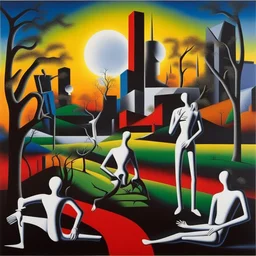 a landscape by Mark Kostabi