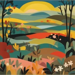 a landscape by Mary Blair