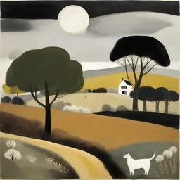 a landscape by Mary Fedden