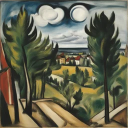 a landscape by Max Beckmann