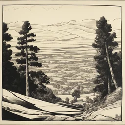 a landscape by Milton Caniff