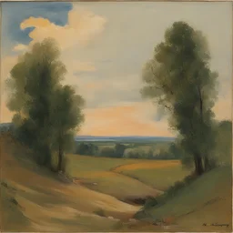 a landscape by Mstislav Dobuzhinsky