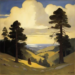 a landscape by NC Wyeth